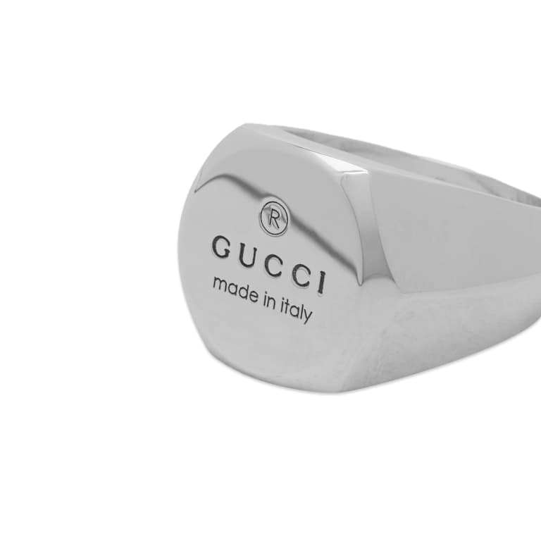 GUCCI TRADEMARK RING CHEVALIER LARGE HEXAGONAL SHAPE&SILVER YBC774755001