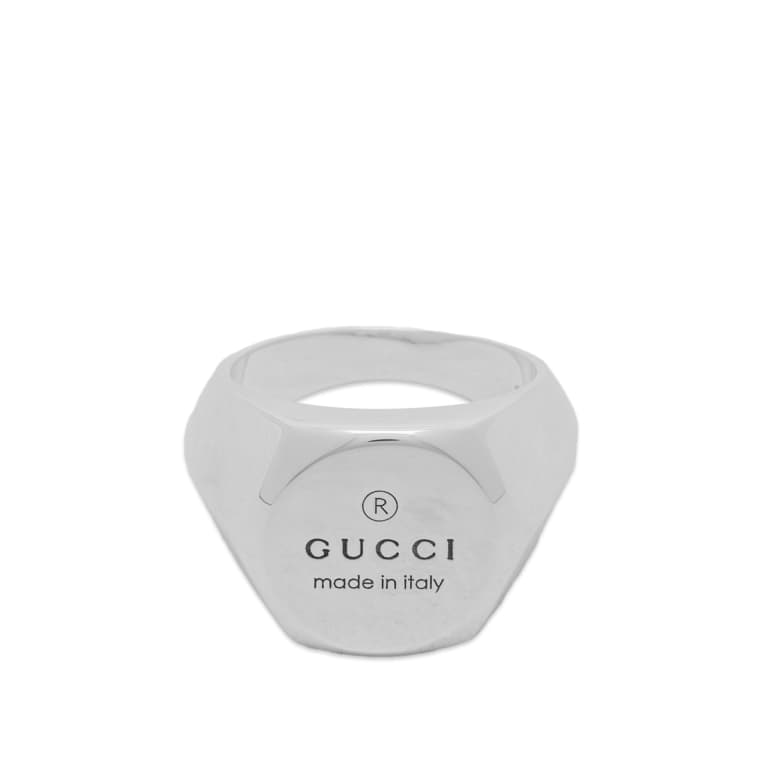 GUCCI TRADEMARK RING CHEVALIER LARGE HEXAGONAL SHAPE&SILVER YBC774755001