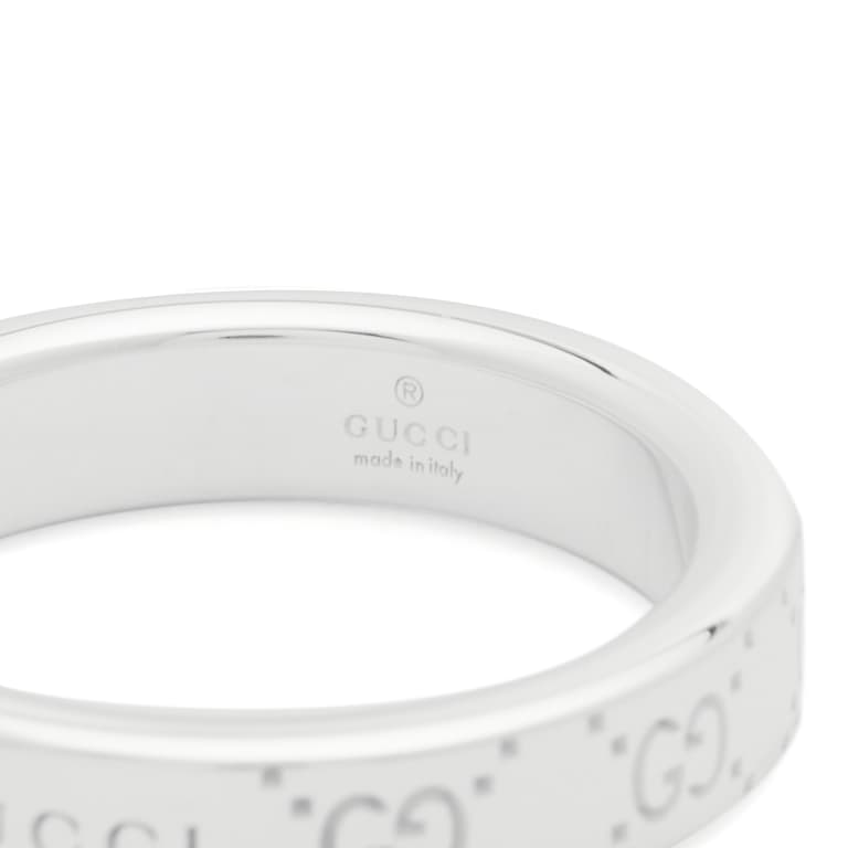 GUCCI SIGNATURE RING 4MM SILVER YBC814712001