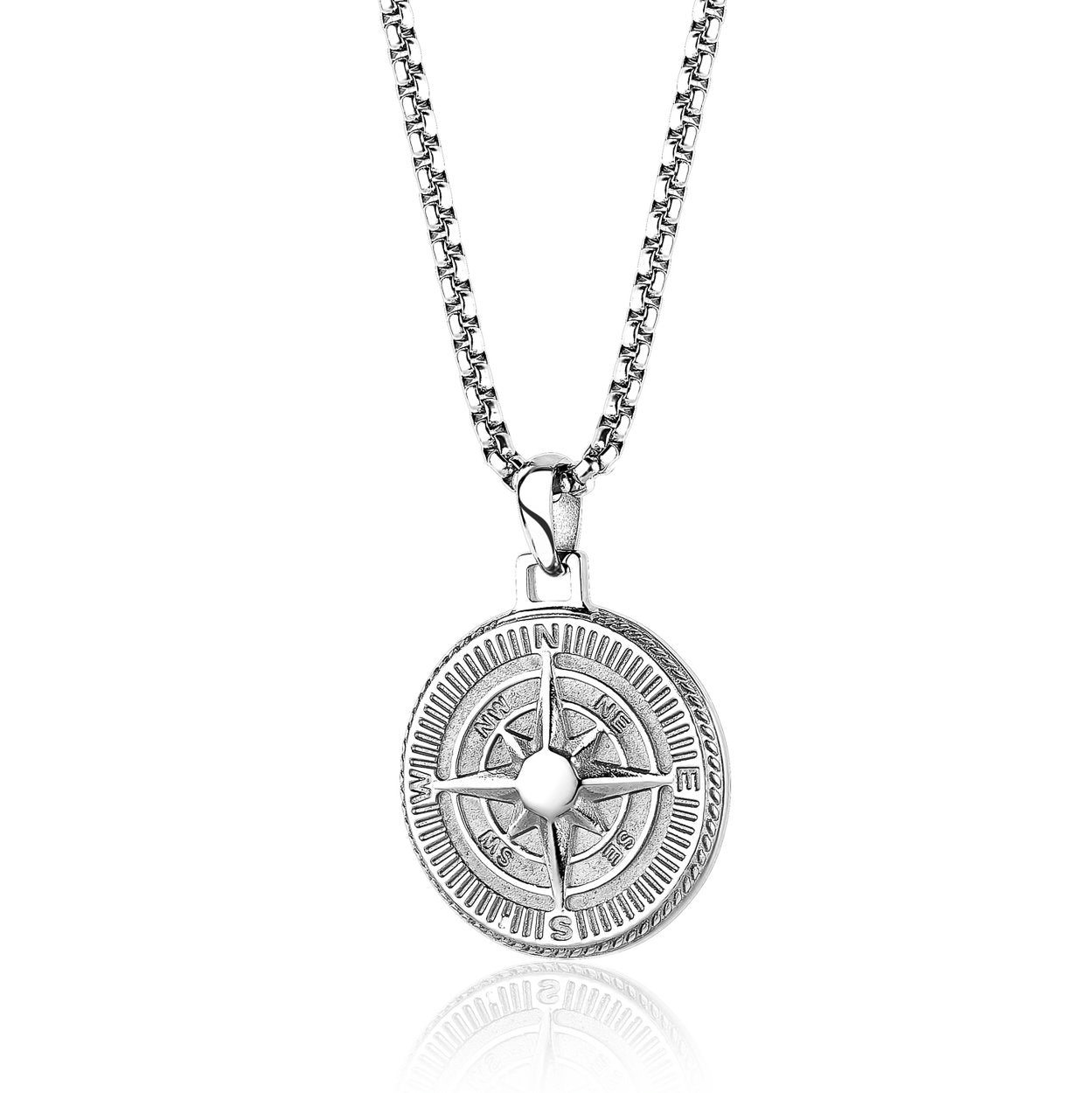 美品　vasco ANCHOR COMPASS NECKLACE SILVER Vasco Anchor Compass Necklace -silver – WANDERS*
