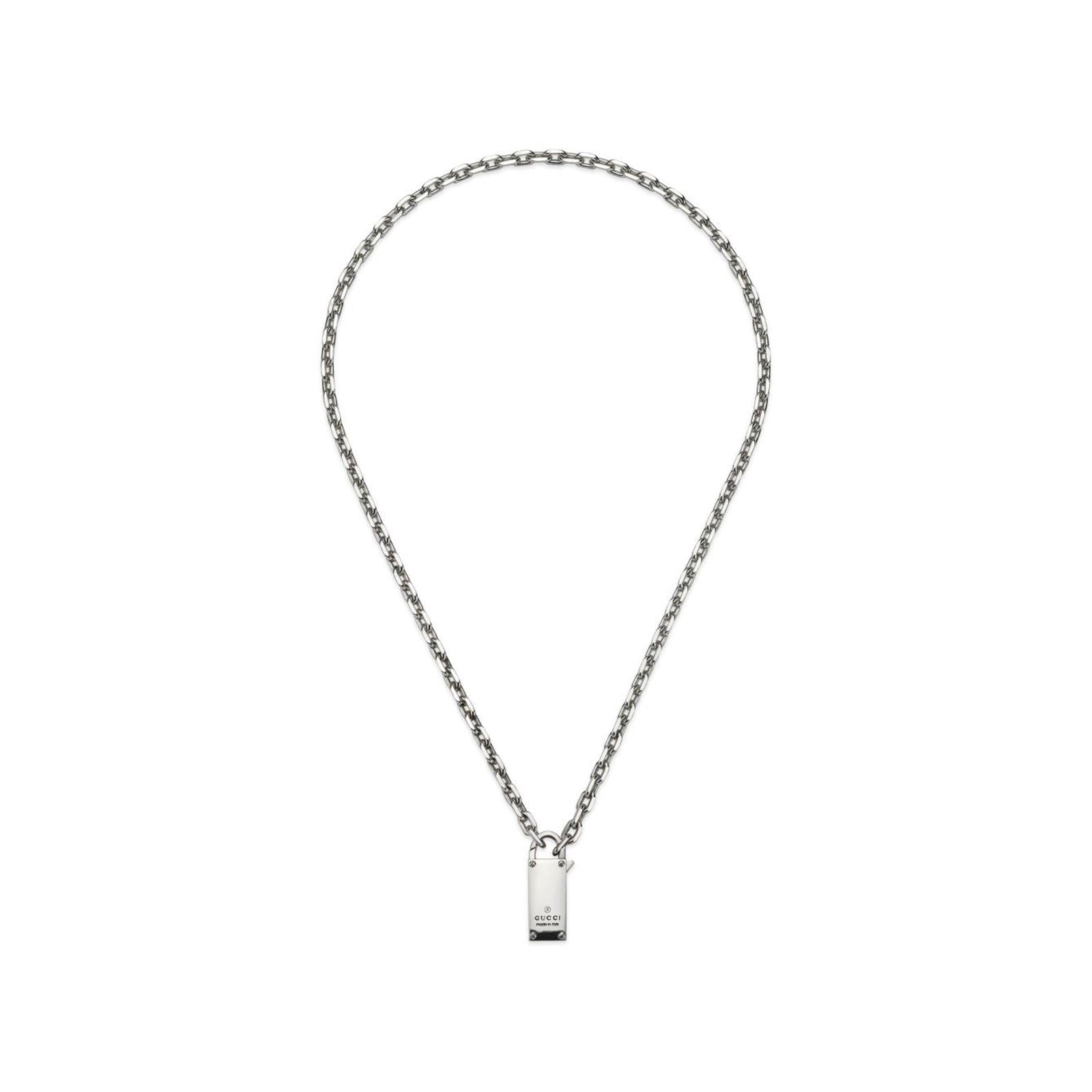 GUCCI TRADEMARK NECKLACE 50CM SILVER YBB796342001