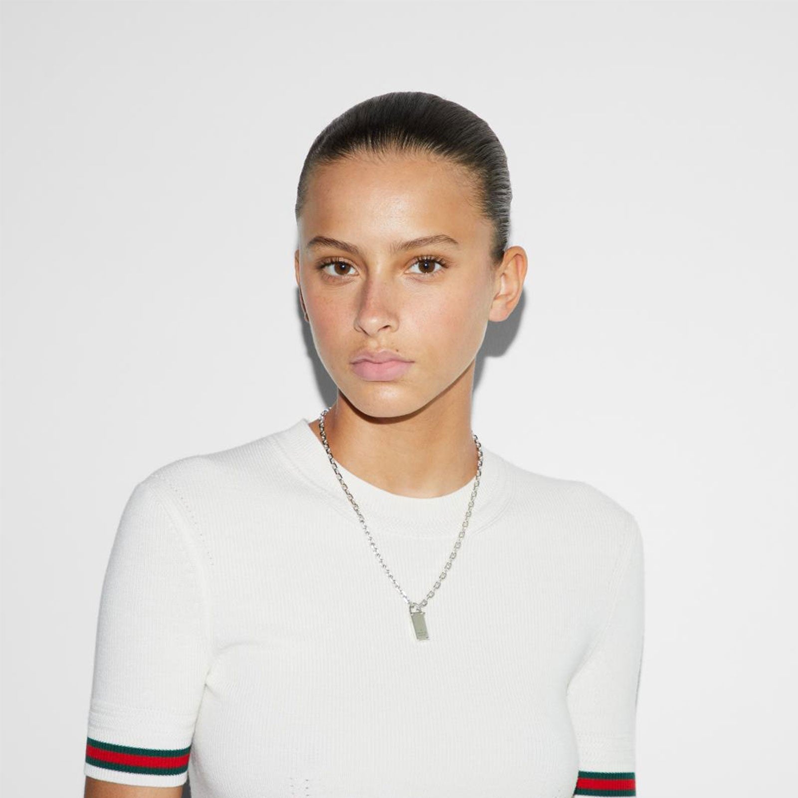 GUCCI TRADEMARK NECKLACE 50CM SILVER YBB796342001