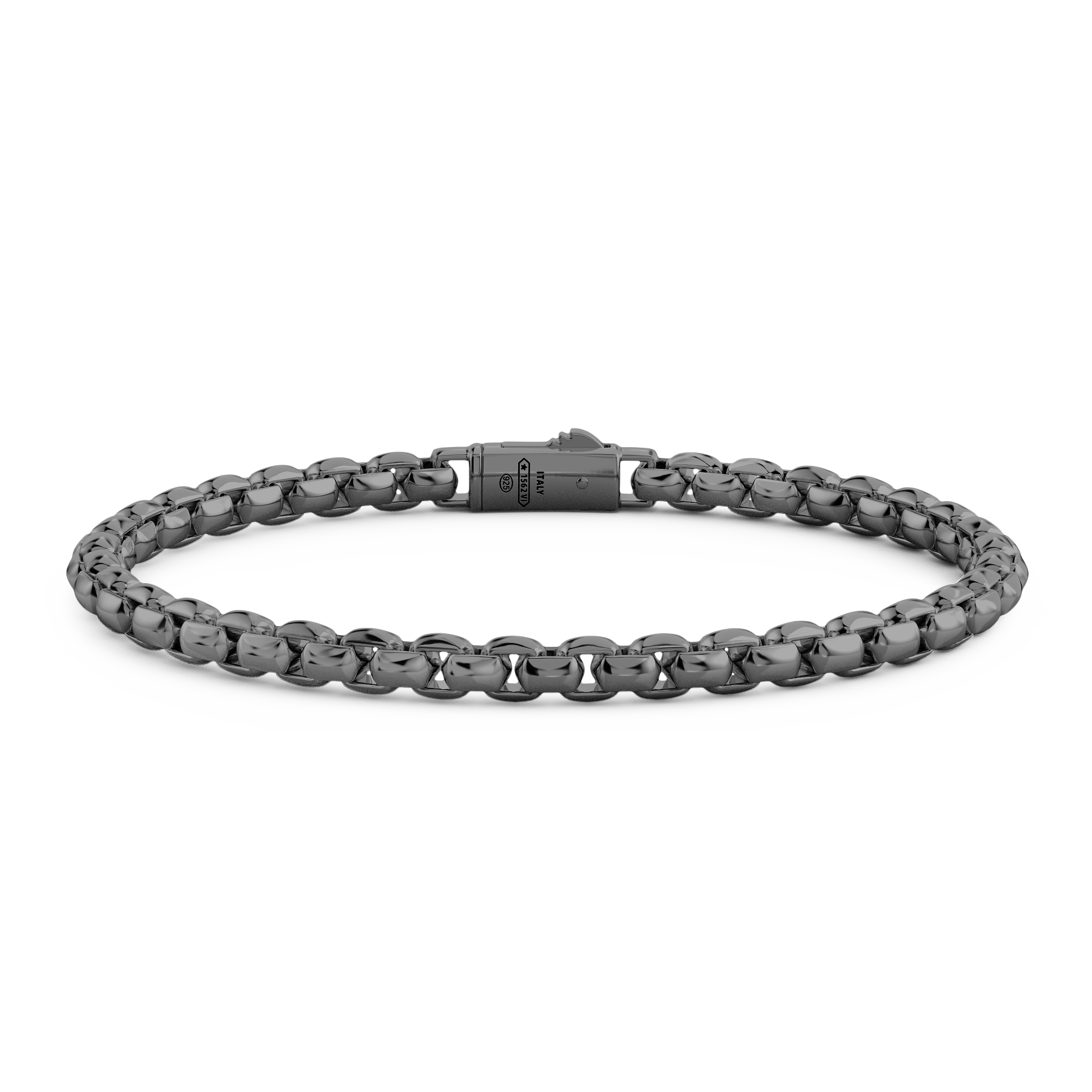 Black Silver link-only Bracelet