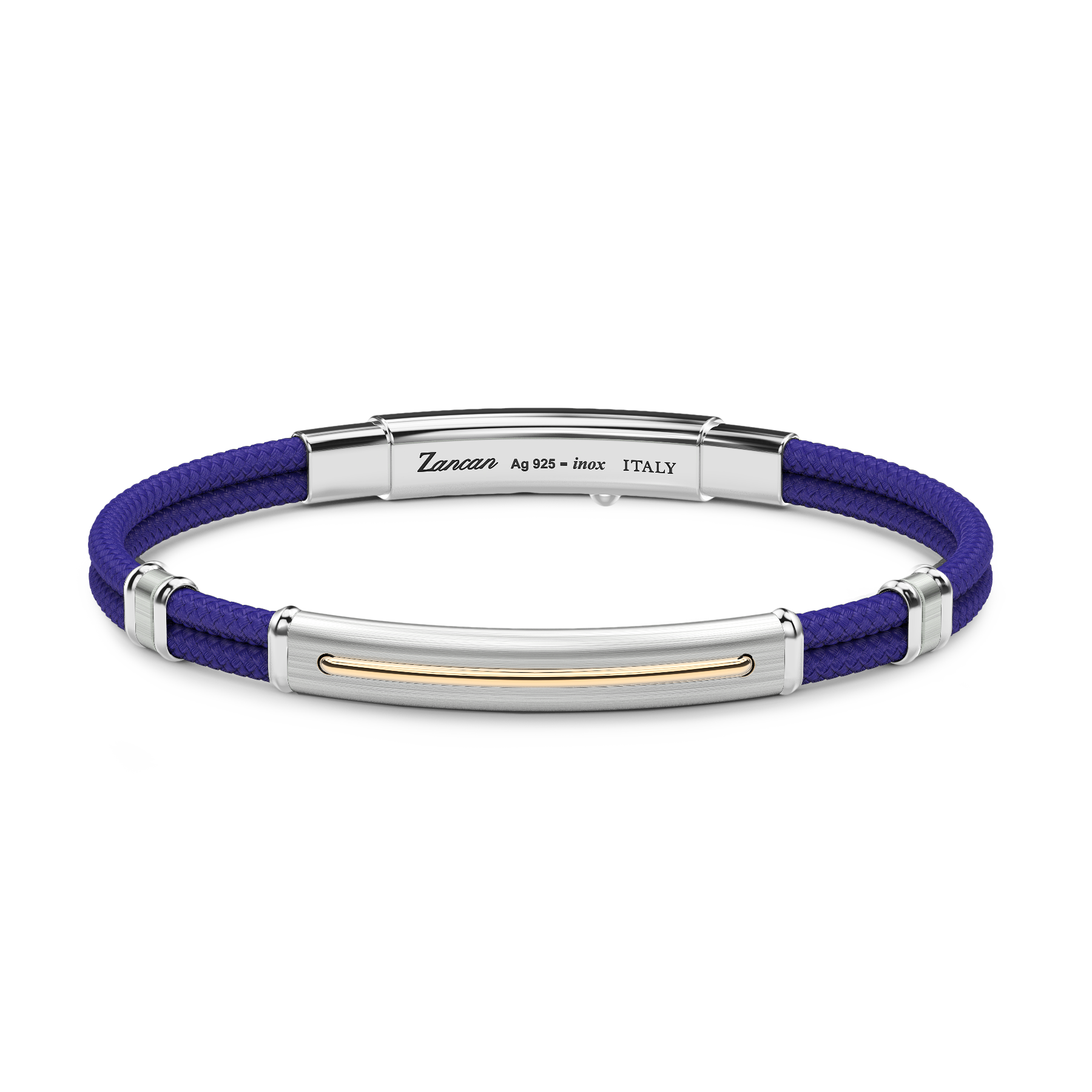 Blue Bracelet in Kevlar with Plate