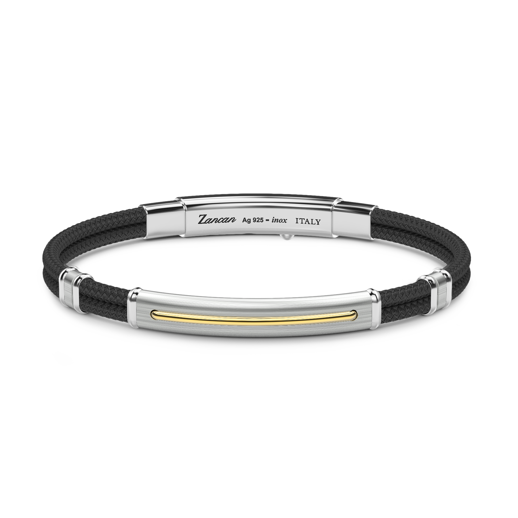 Black Bracelet in Kevlar with Plate
