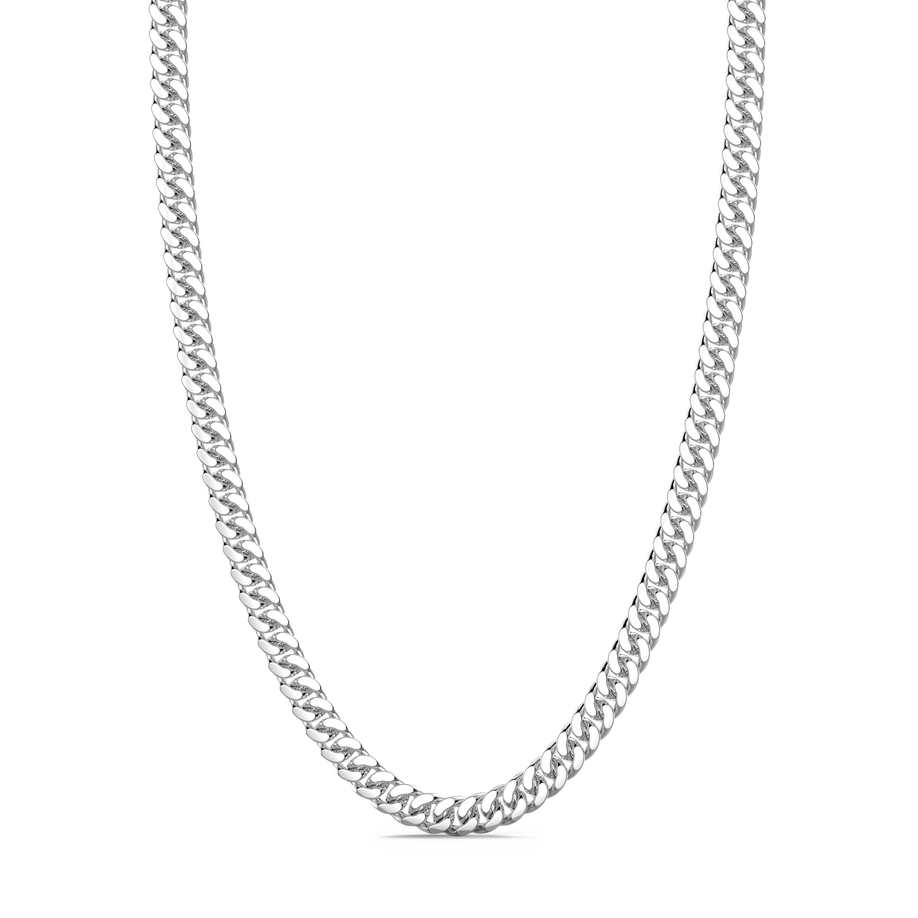 Silver Curb Chain Necklace