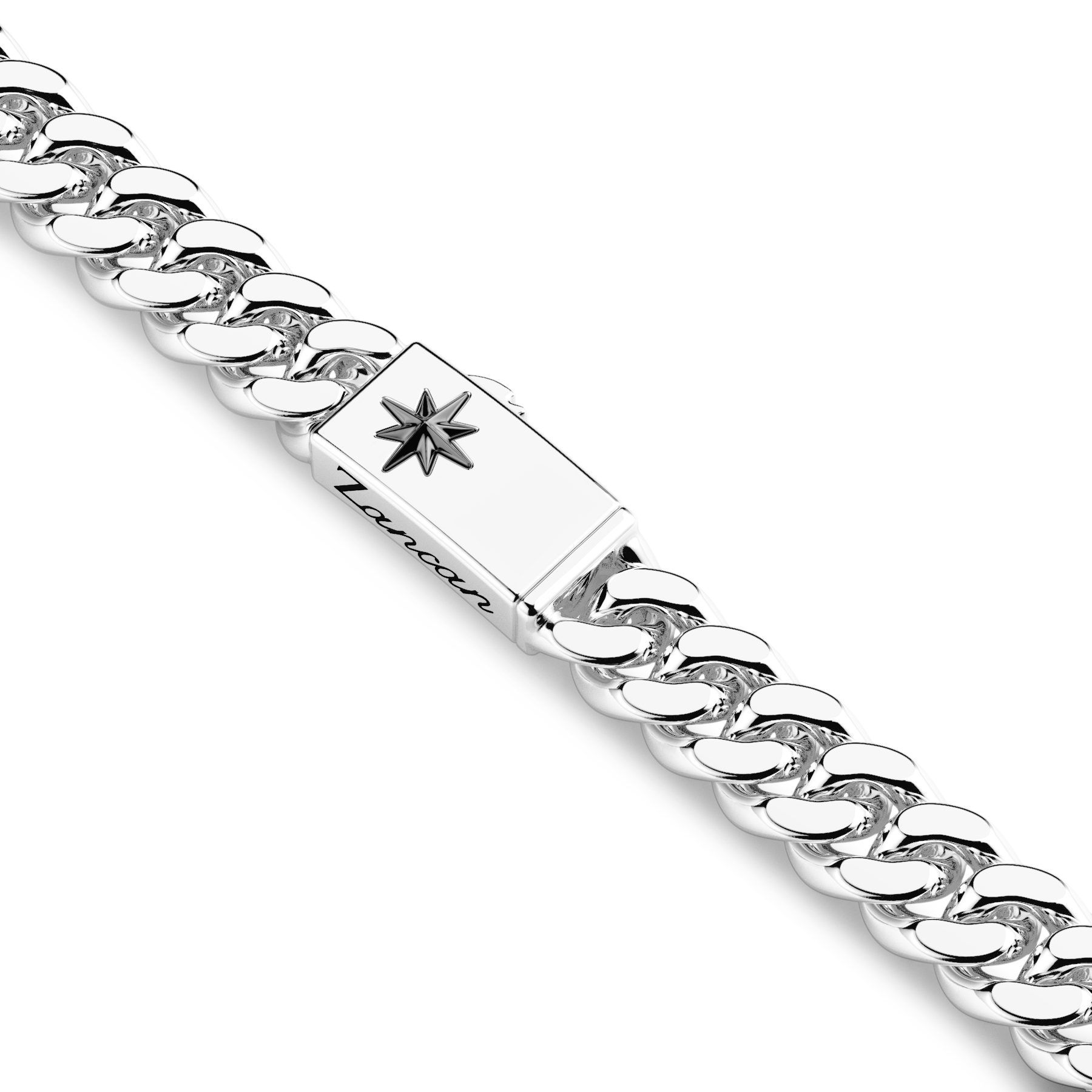 Silver Curb Chain Necklace