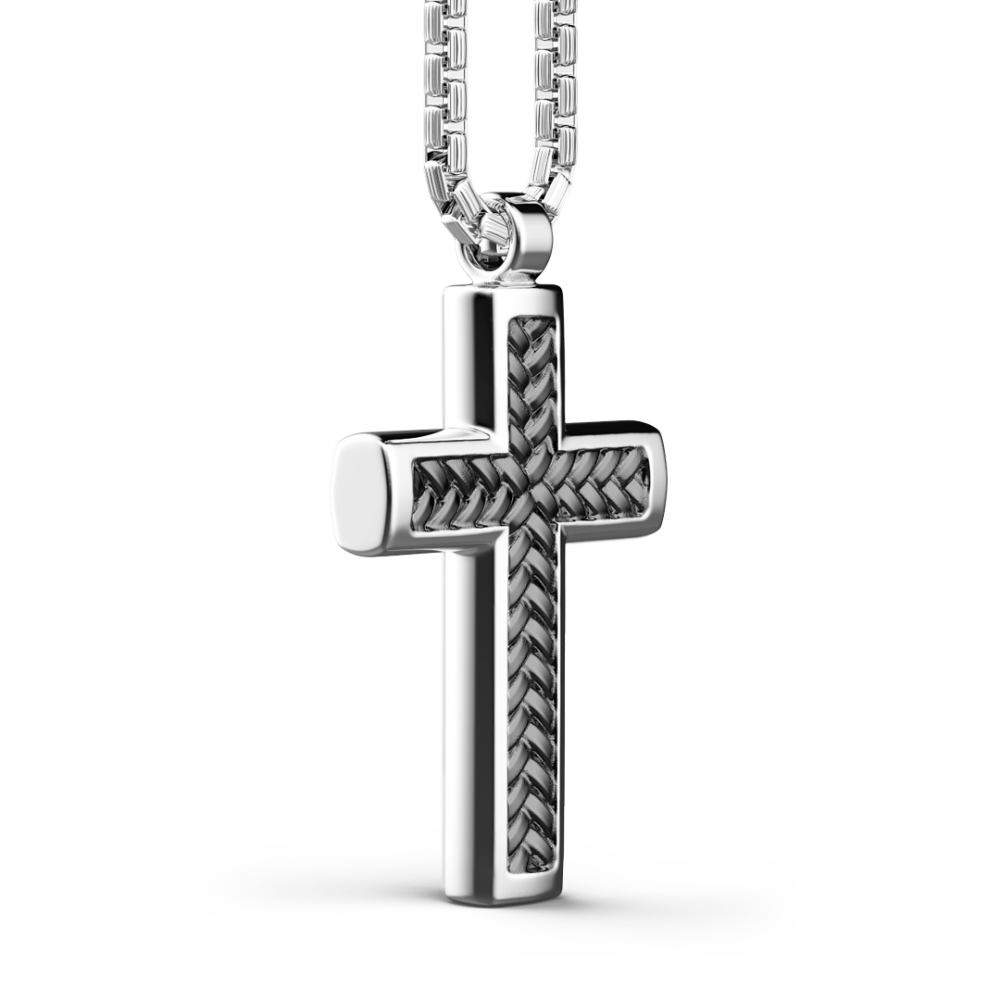 Silver Necklace with Cross Pendant
