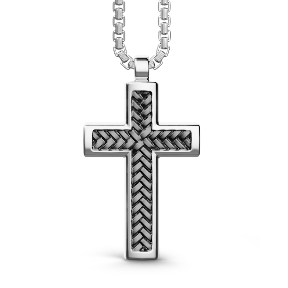 Silver Necklace with Cross Pendant