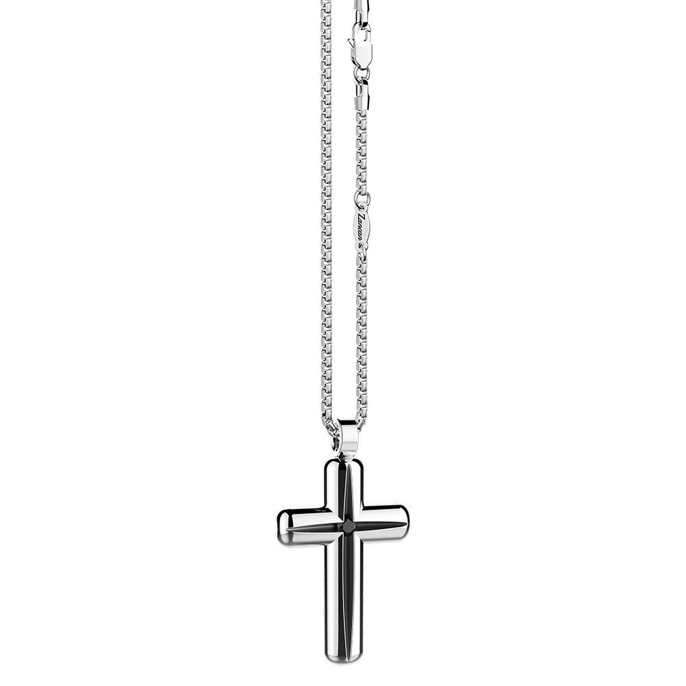Silver Necklace with Cross Pendant