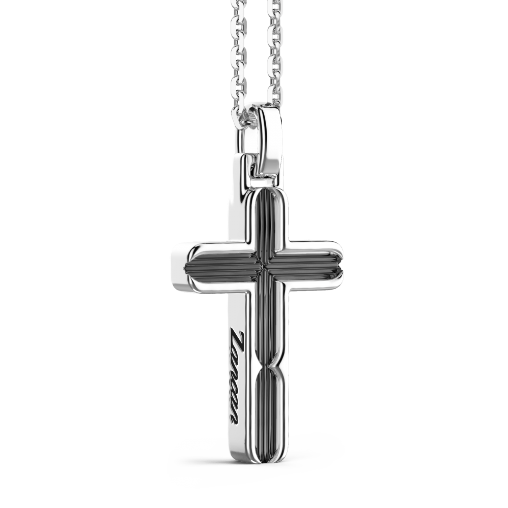 Silver Necklace with Cross Pendant