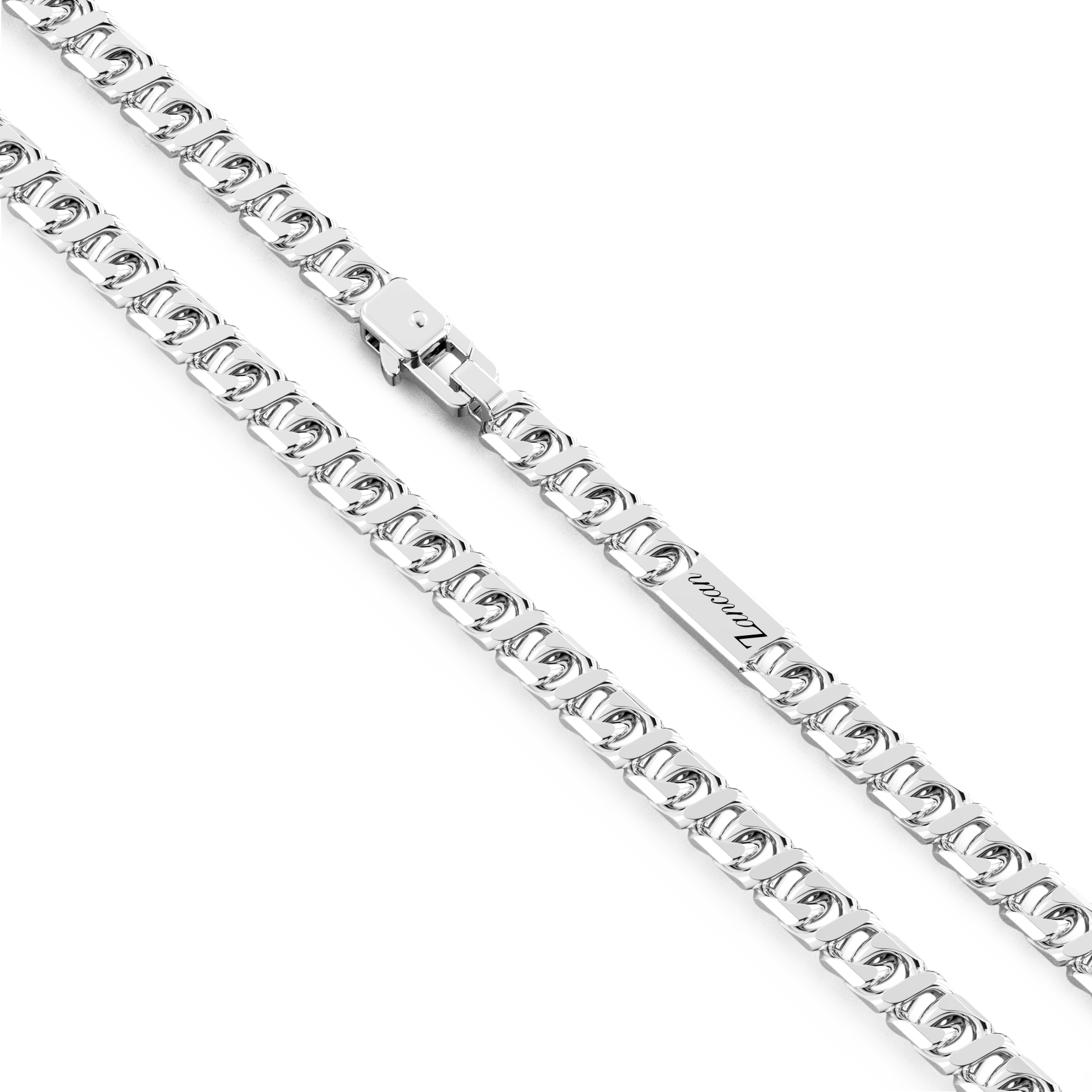 Silver Curb Chain Necklace