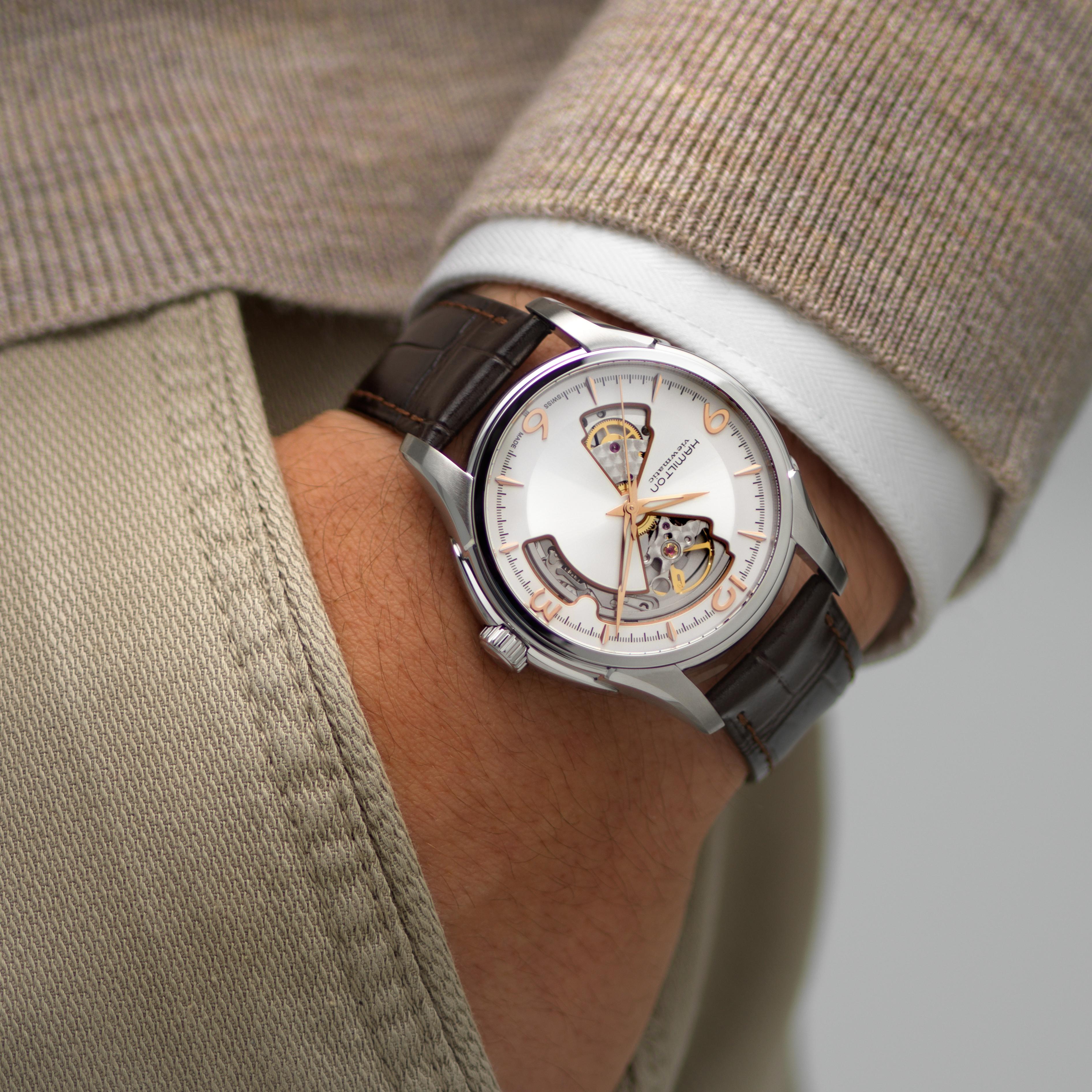 HAMILTON JAZZMASTER OPEN HEART AUTO 40MM H32565555