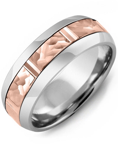 MADANI MEN'S & WOMEN'S HAMMER DIAMOND CUT WEDDING BAND MFH810AP MFH810AP