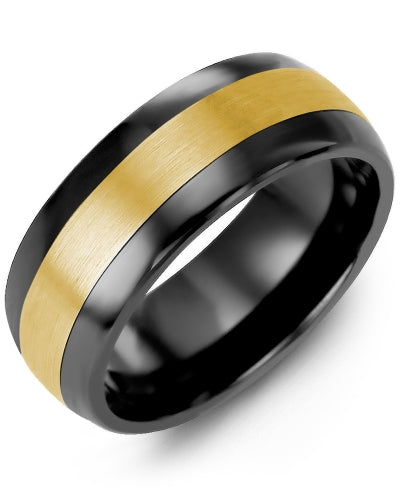 MADANI MEN'S & WOMEN'S PLAIN DOME BRUSH WEDDING BAND MFO810JY MFO810JY