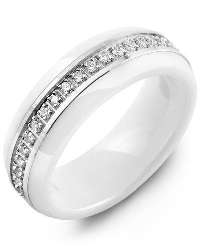 MADANI WOMEN'S DOME ETERNITY DIAMOND WEDDING RING MZA610IW-15R MZA610IW-15R