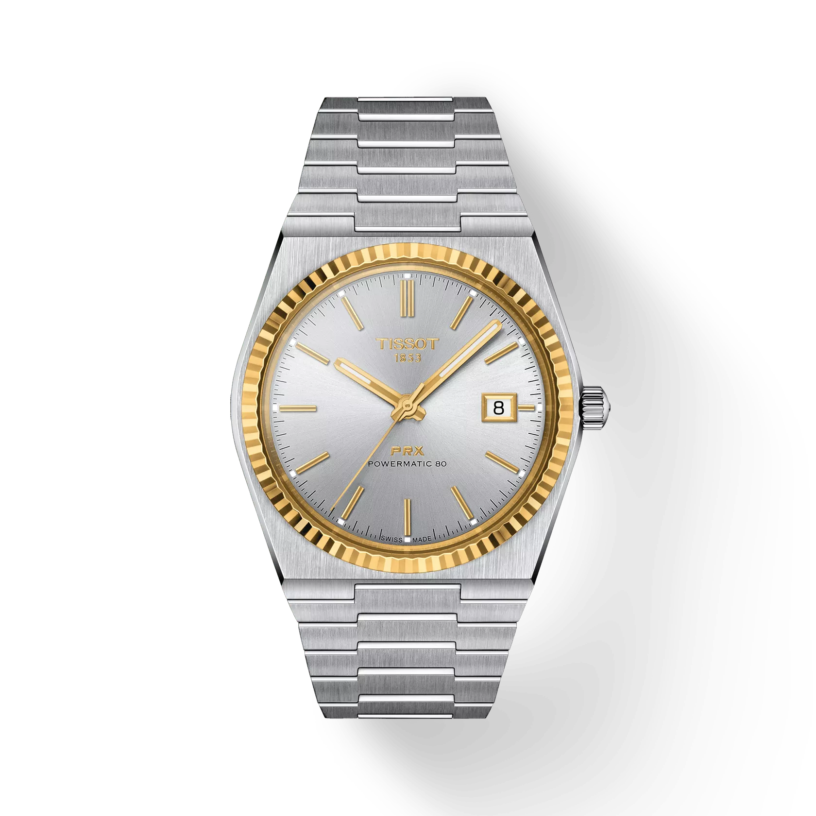 Tissot PRX Powermatic 80 Steel & 18K Gold Bezel 40mm T9314074103101