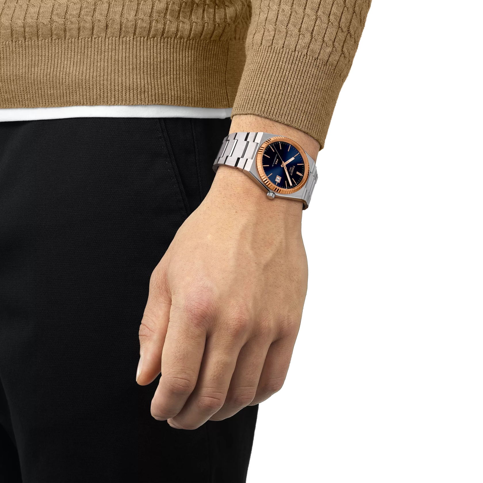 Tissot PRX Powermatic 80 Steel & 18K Gold Bezel 40mm T9314074104100