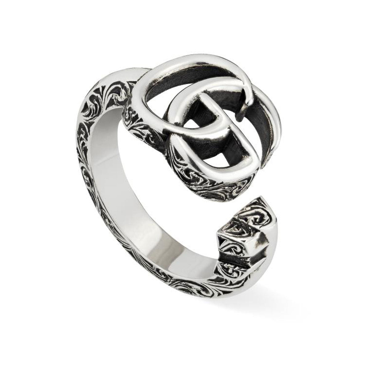 GUCCI Silver Double G Key Ring YBC627760001