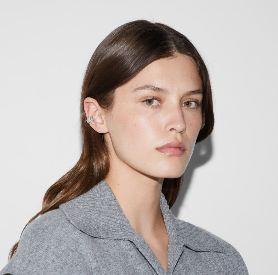 GUCCI INTERLOCKING G EARCUFF TOP GGX2 SEMI SHINY SILVER YBD675121001