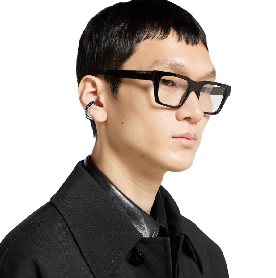 GUCCI TAG MONO EARRING SILVER YBD773755001