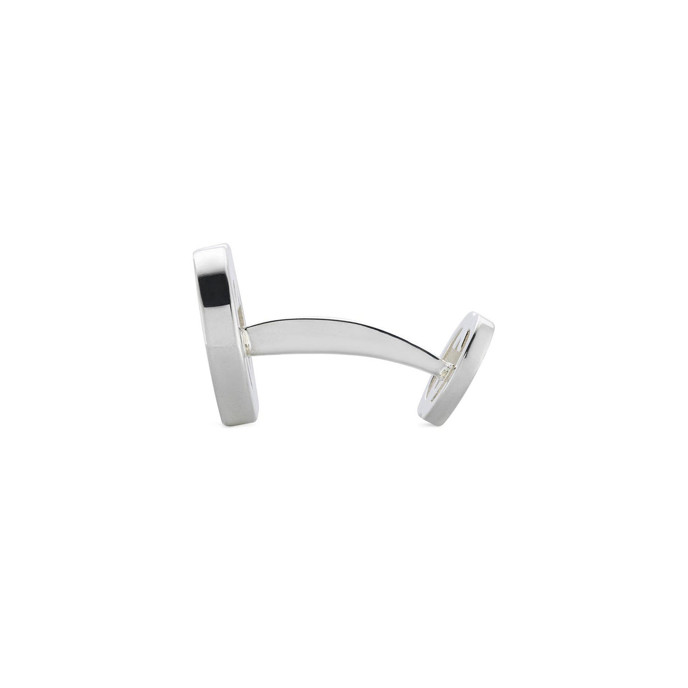 GUCCI INTERLOCKING G CUFFLINKS SILVER&BLACK ENAMEL YBE815048001