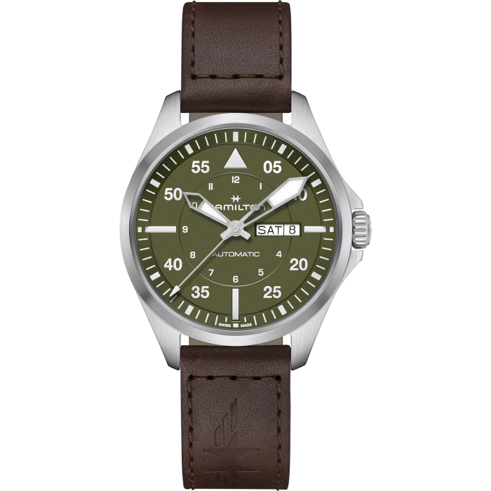 HAMILTON - KHAKI AVIATION PILOT DAY DATE AUTO H64635560