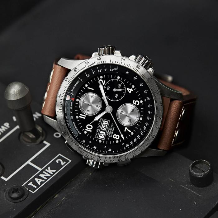 HAMILTON KHAKI AVIATION X-WIND AUTO CHRONO 44MM H77616533