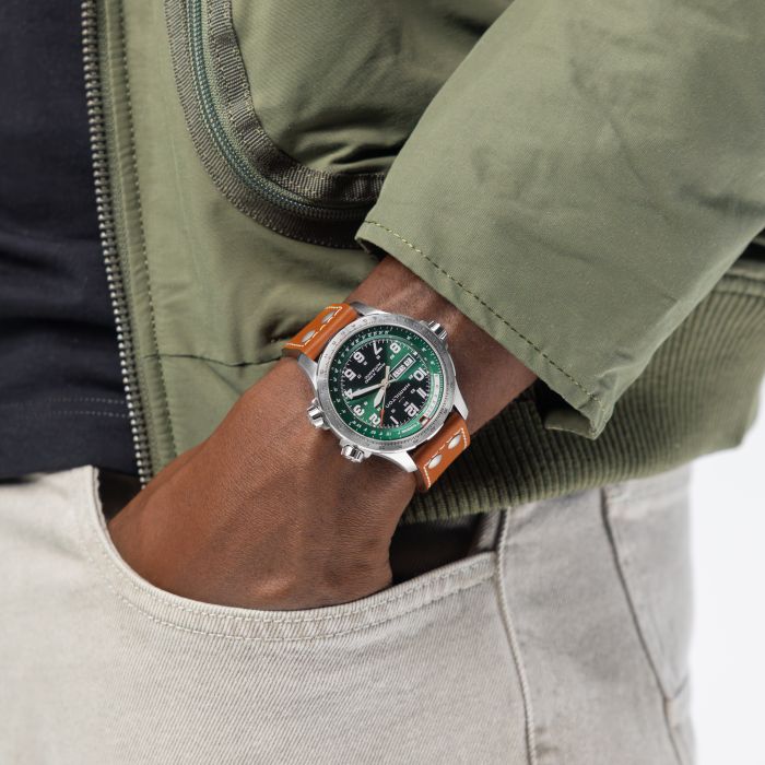Khaki Aviation X-Wind Day Date Auto - H77735560