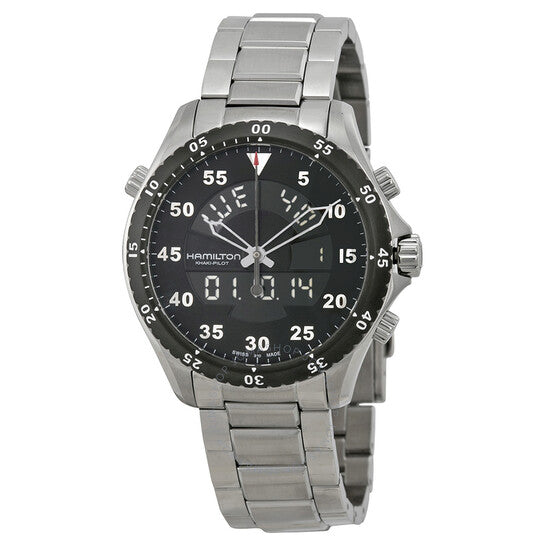 HAMILTON Khaki Flight Timer Analog Digital Men Watch H64554131
