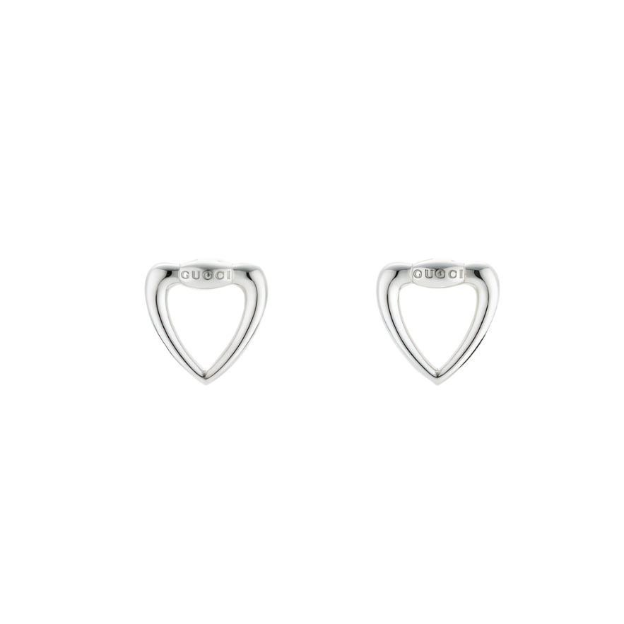 GUCCI HEART EARRINGS SILVER YBD820477001