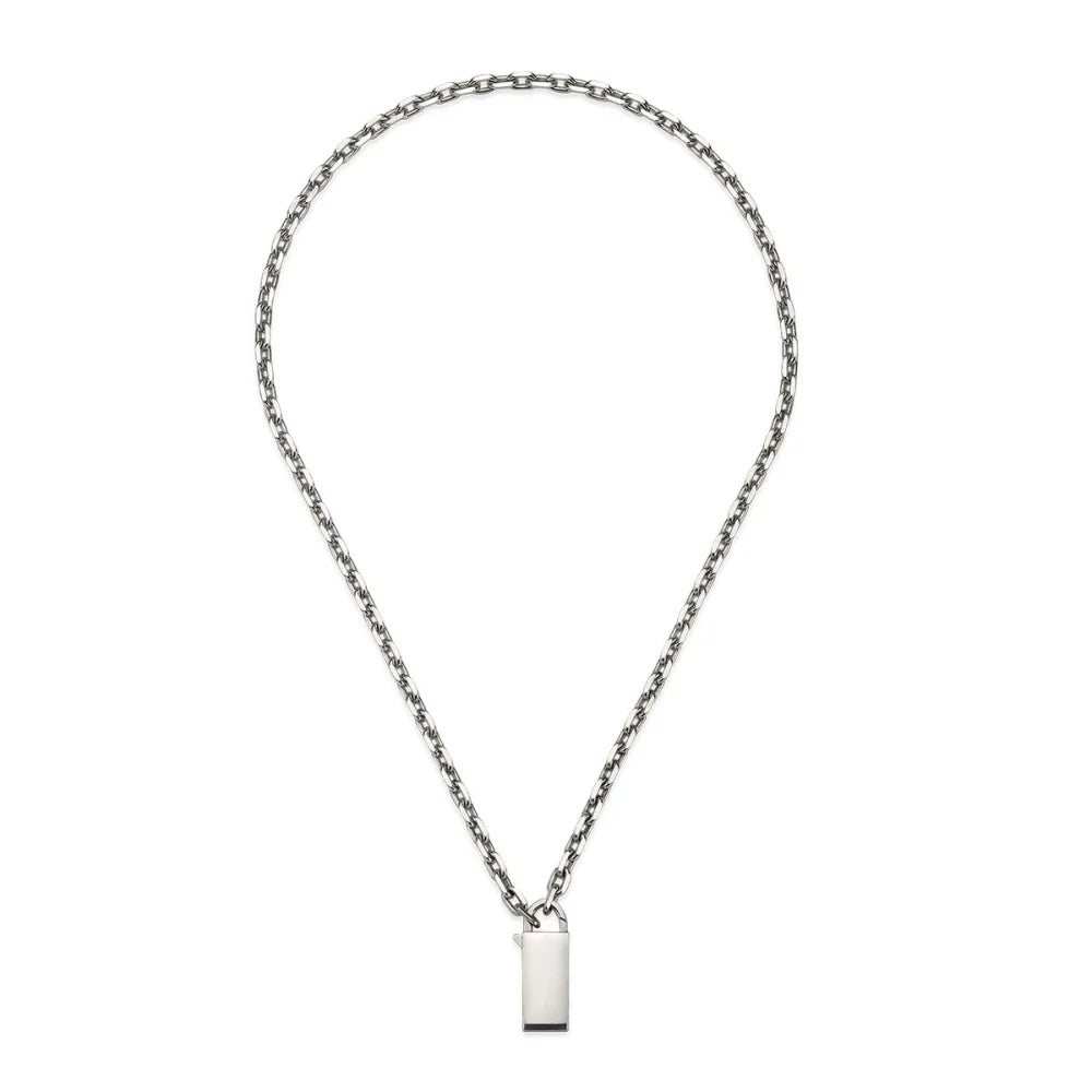 GUCCI TRADEMARK NECKLACE 50CM SILVER YBB796342001