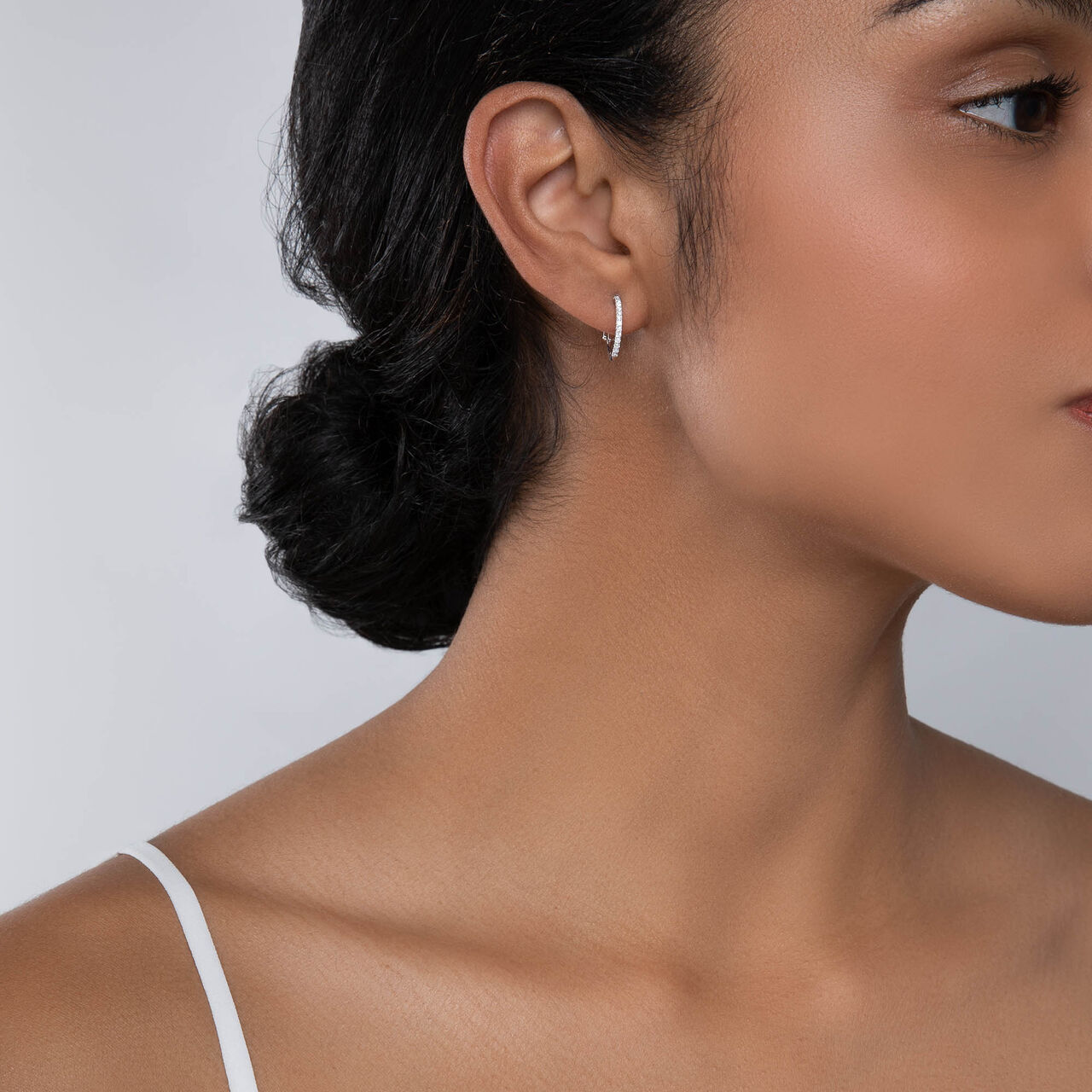 Birks Rosée du Matin  Diamond Hoop Earrings, Small 450005880372