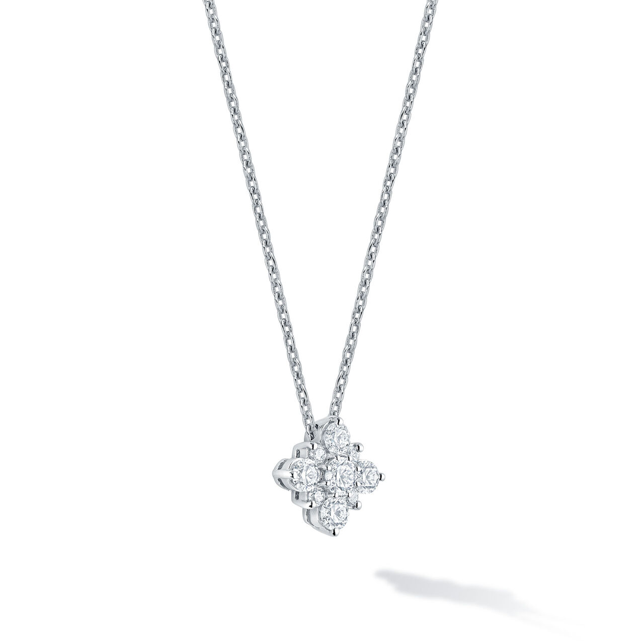 Birks Snowflake Diamond Square Cluster Pendant, Large 450005973685