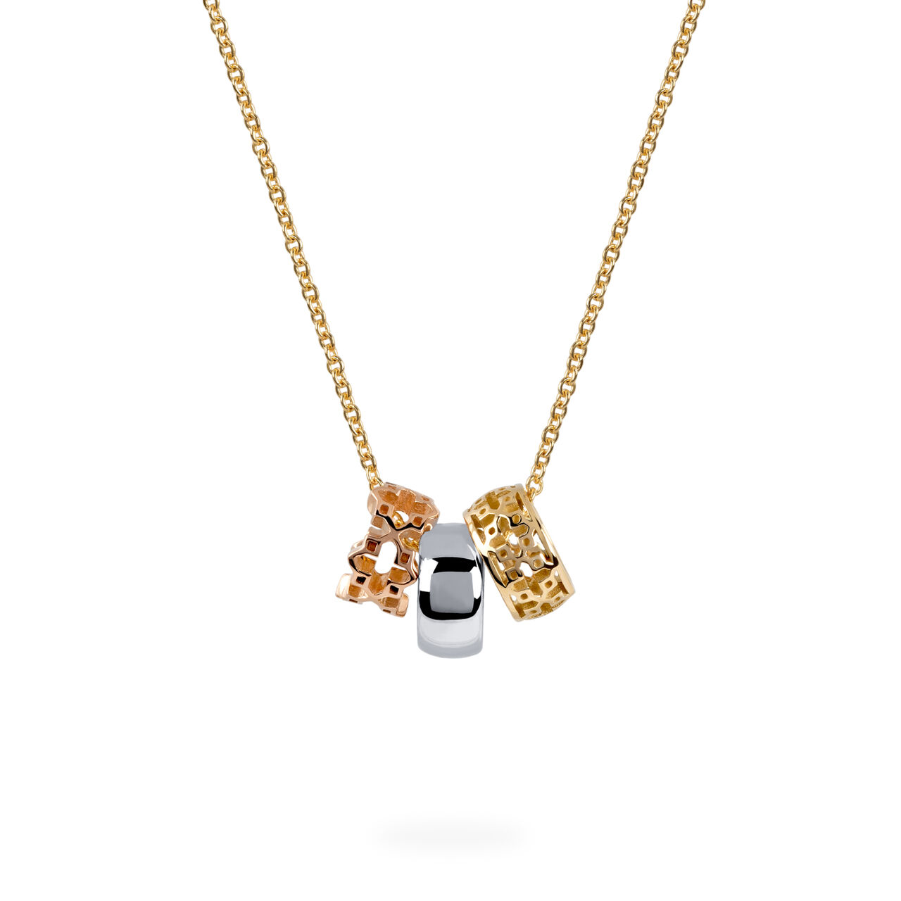 Birks Dare to Dream ® Three-Ring Pendant, Tricolor 450009707224
