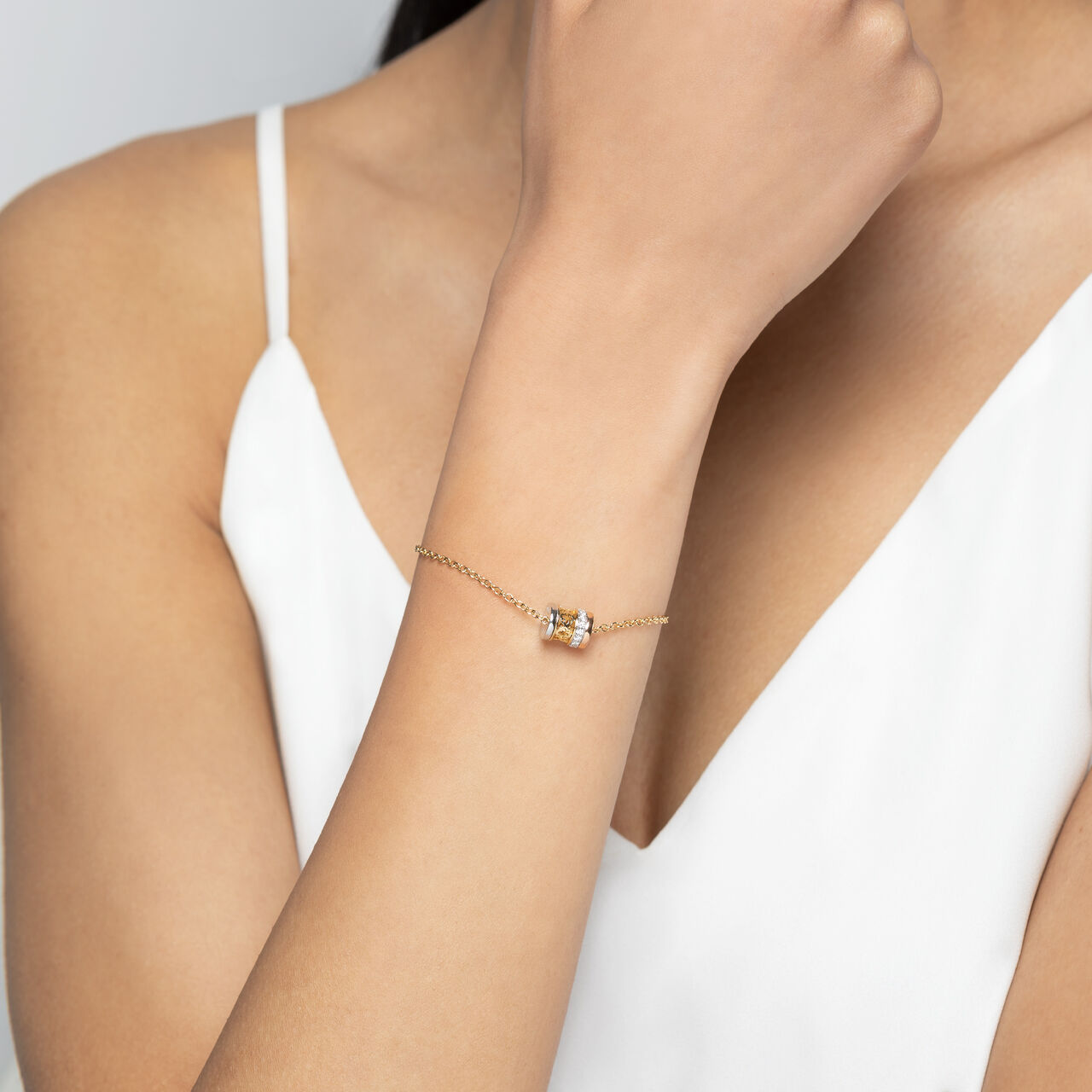 Birks Dare to Dream ® Small Diamond Bracelet, Tri-Gold 450016186432