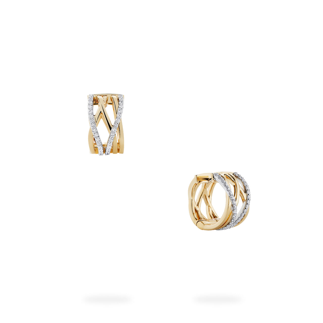 Birks Rosée du Matin  Diamond and Yellow Gold Earrings, Small 450017562372