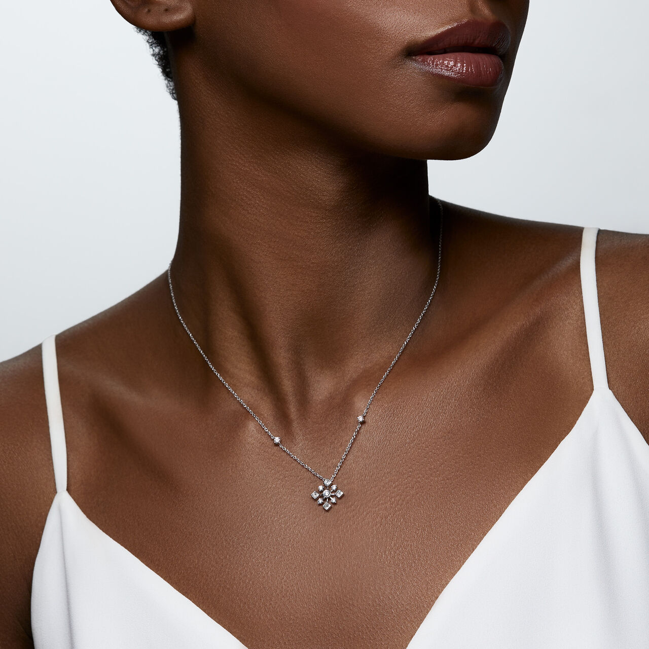 Birks Snowflake Diamond Pendant 450016921354