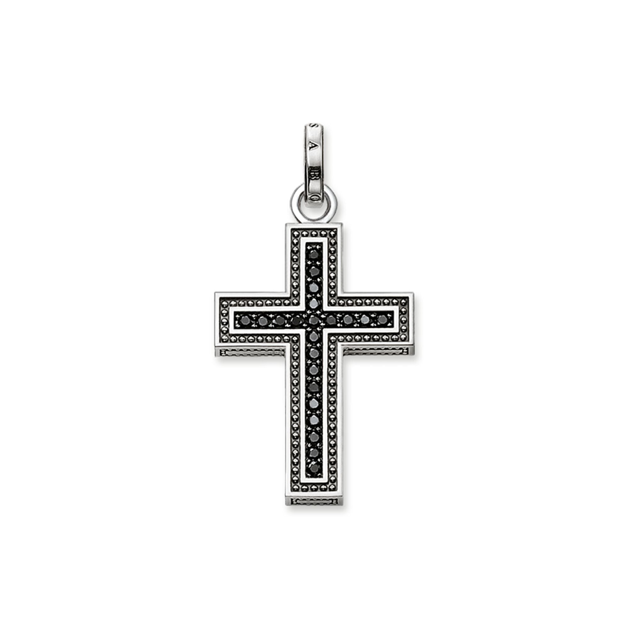 Thomas Sabo Pendant black cross pave PE530-051-11