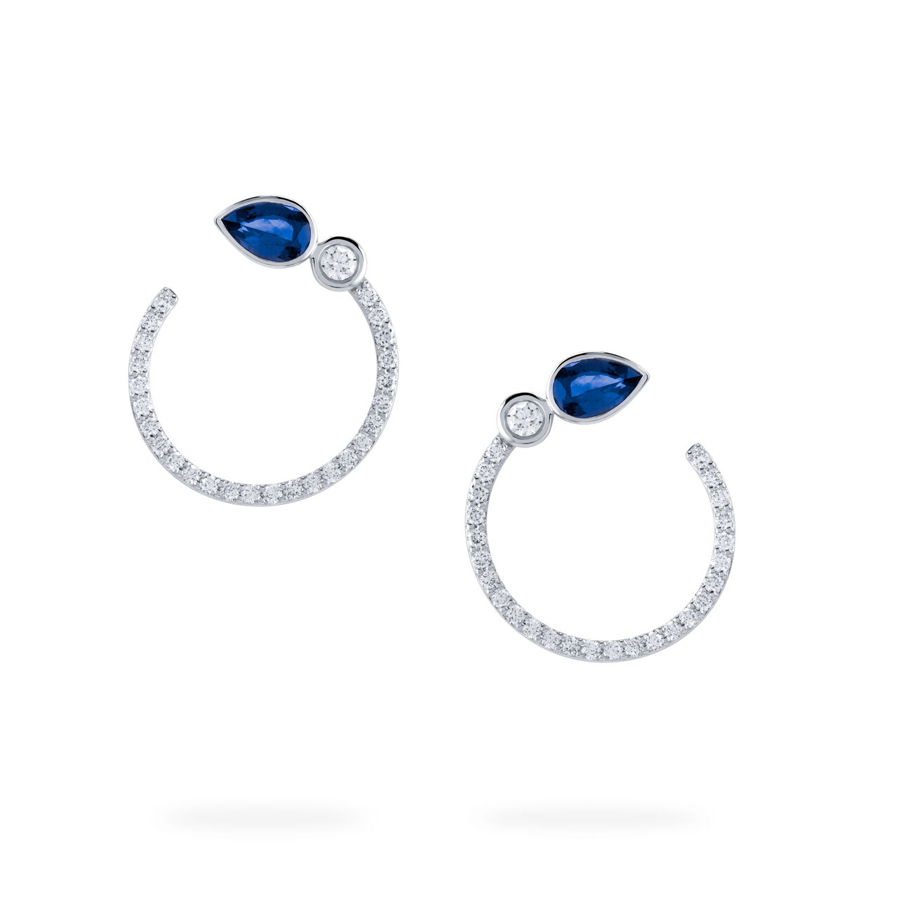 Birks Splash Sapphire and Diamond Circle Earrings 450016011932