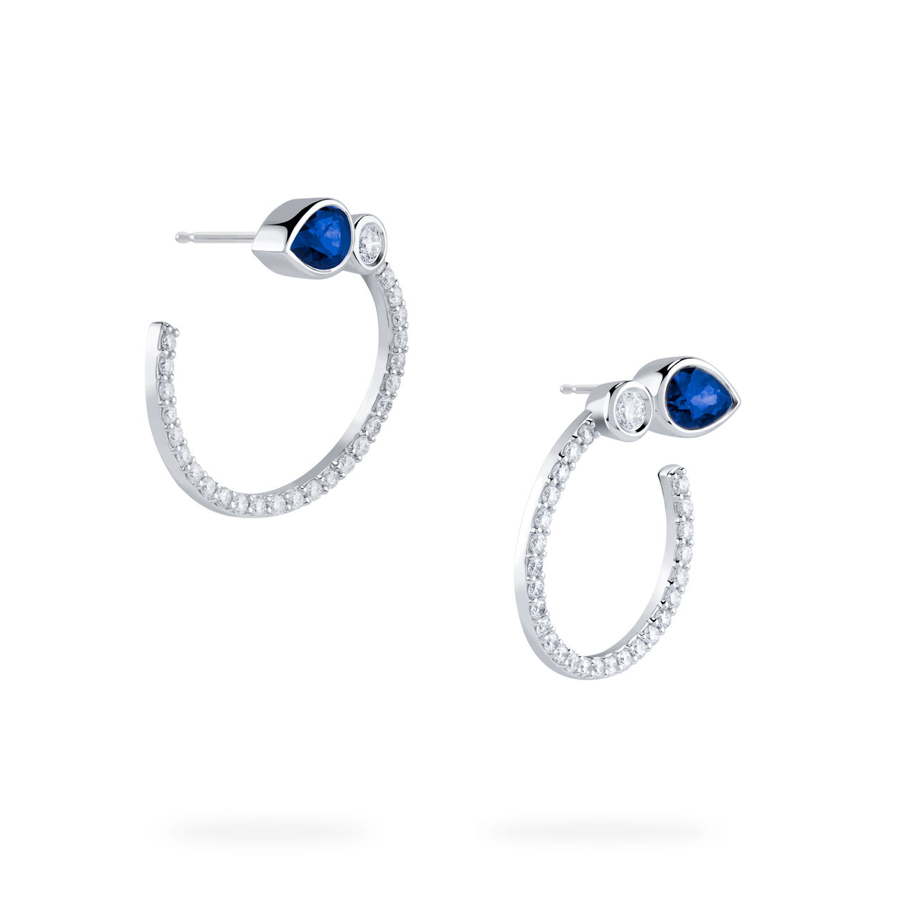 Birks Splash Sapphire and Diamond Circle Earrings 450016011932
