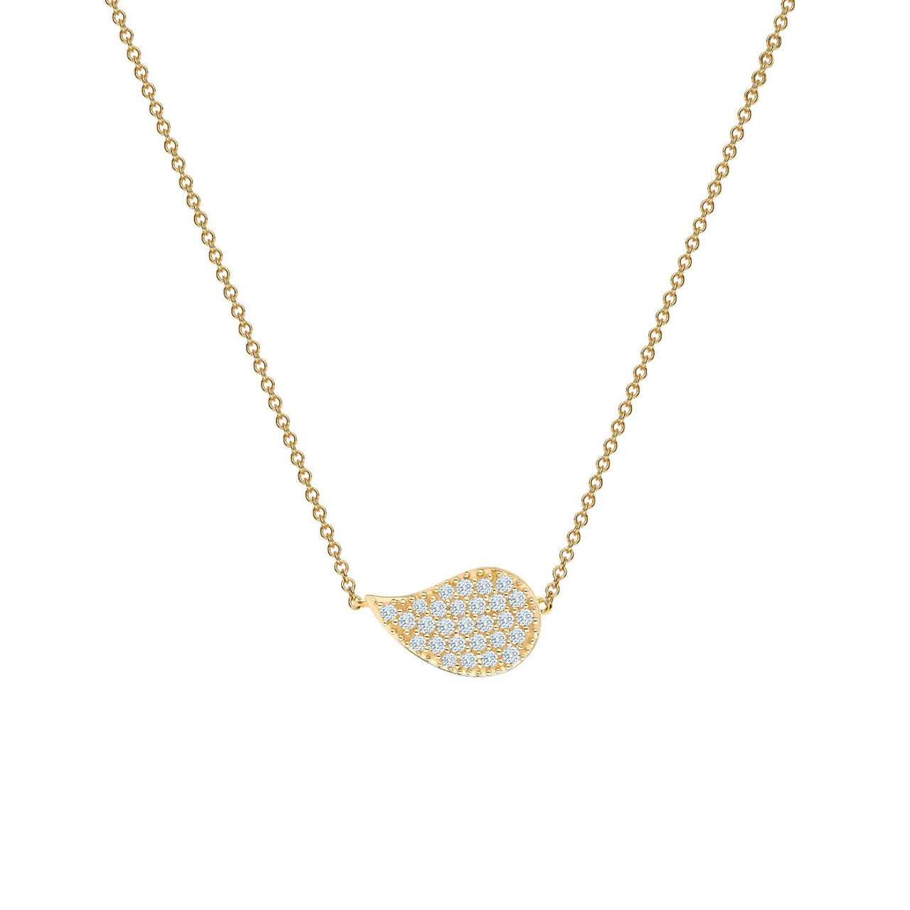 Birks Pétale Yellow Gold and Diamond Pendant 450012364384