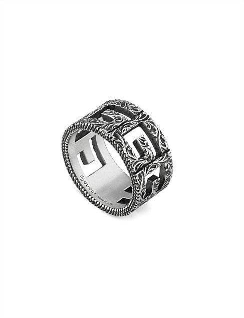 GUCCI G CUBE RING SILVER&WHITE ZIRCON YBC815087001
