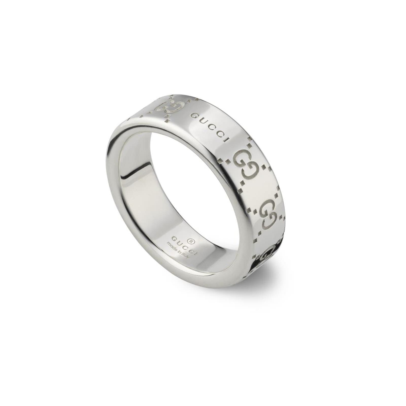 GUCCI SIGNATURE RING 6MM SILVER YBC814720001