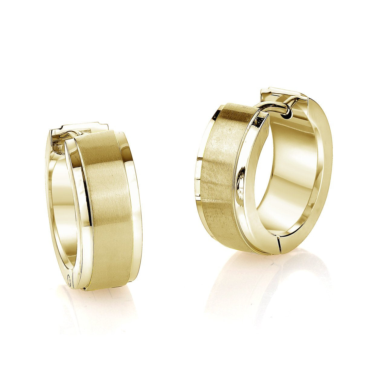 BRUSHED CENTRE EARRINGS