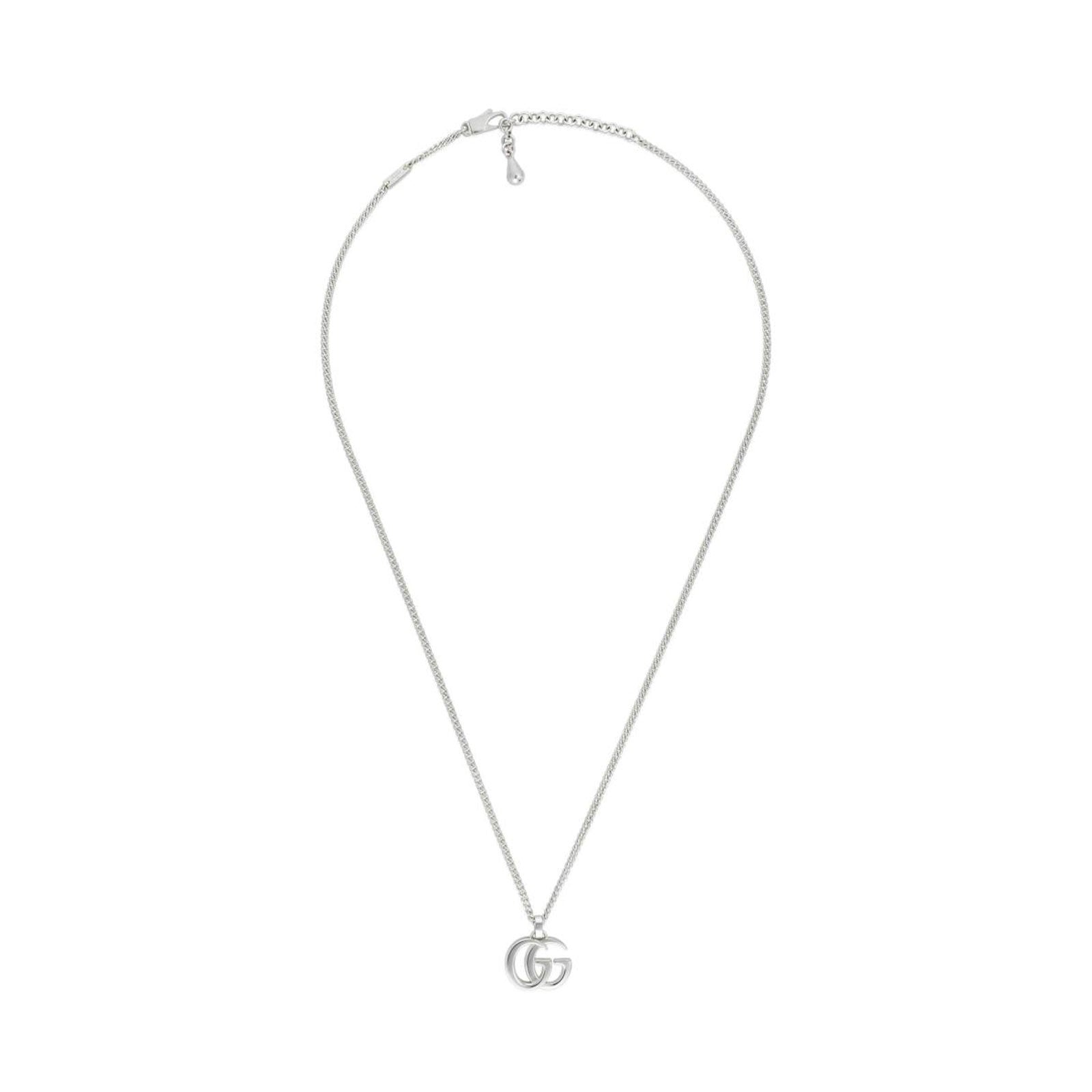 GUCCI GG MARMONT NECKLACE 55CM SILVER YBB814914001