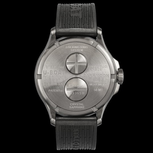 U-boat DARKMOON 44MM BLACK SS CODE 8463/B