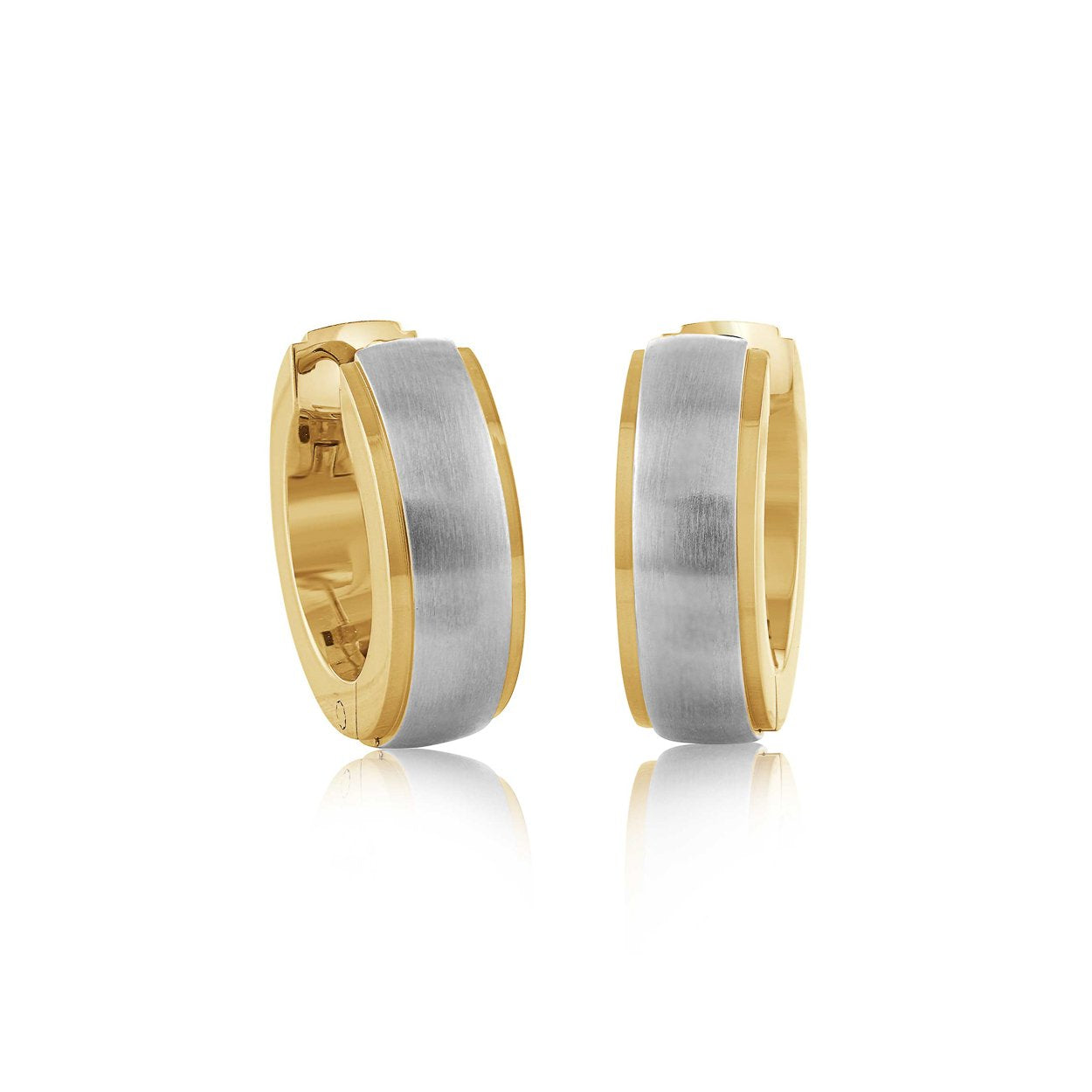 BRUSHED CENTRE EARRINGS