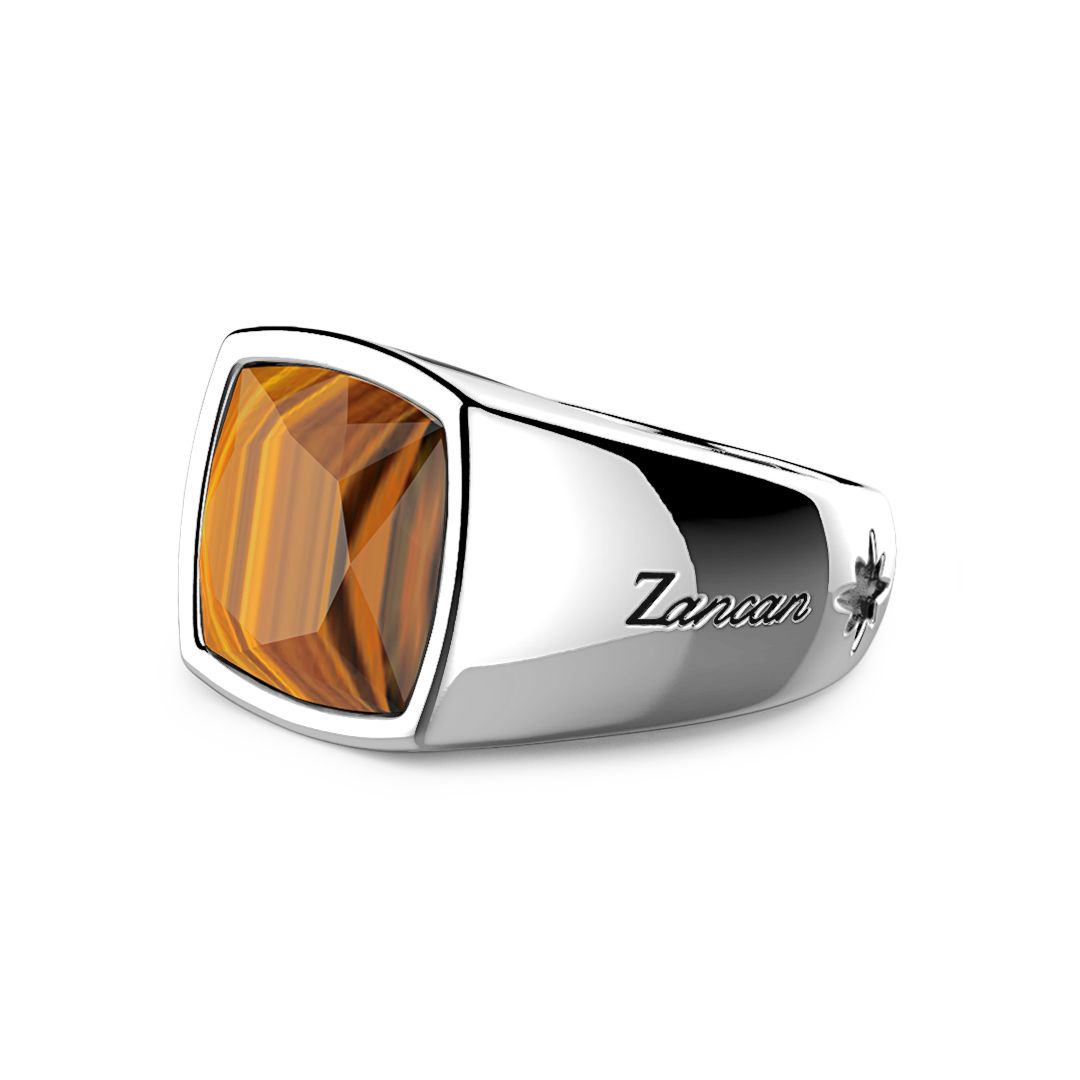 Silver Ring with Tiger's Eye Stone