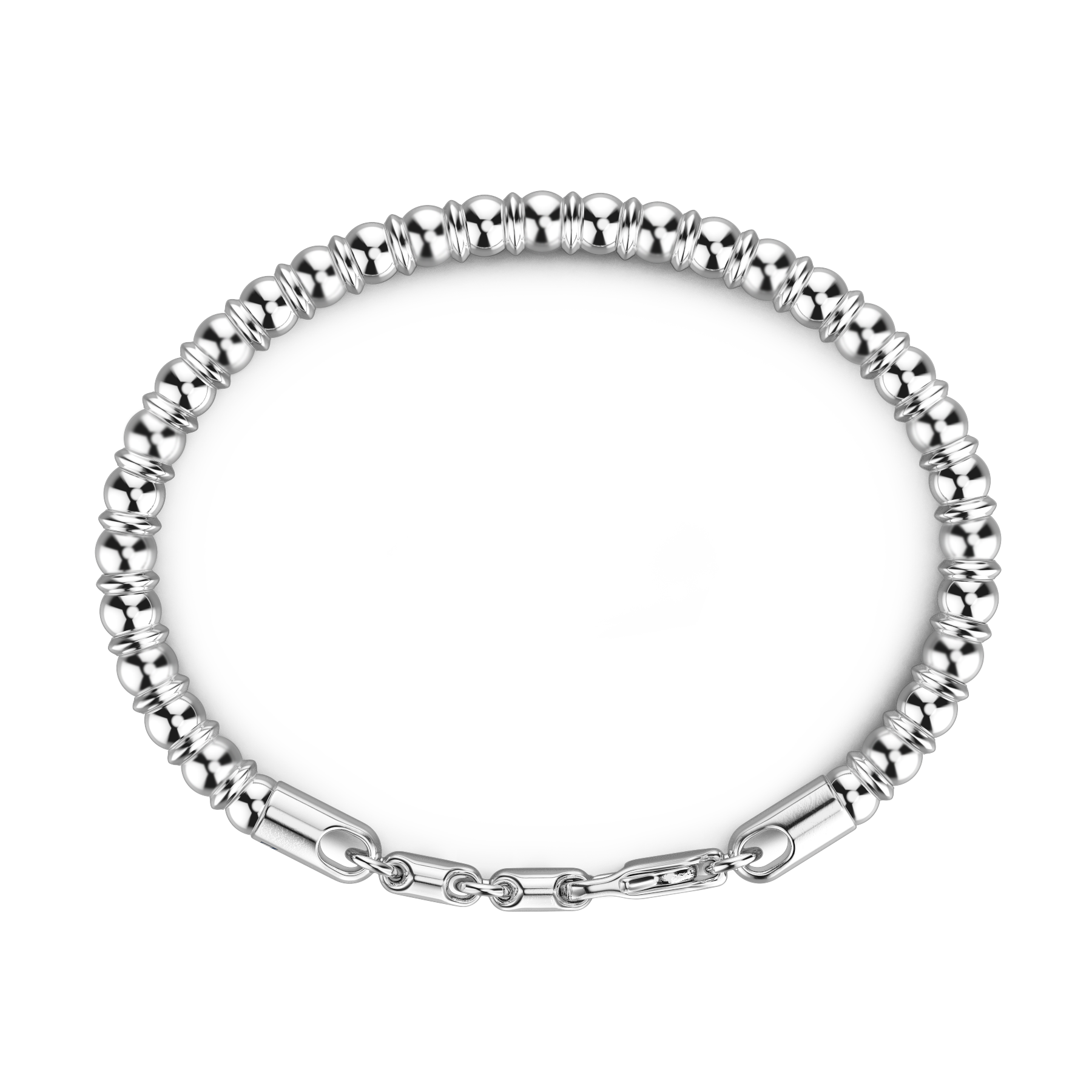 Soft Silver Beads Bracelet